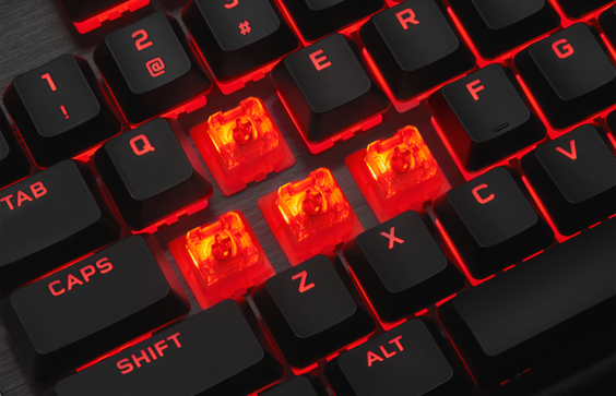 Bàn phím Corsair K60 PRO-Mx VIOLA-Red Led/CH-910D029-NA